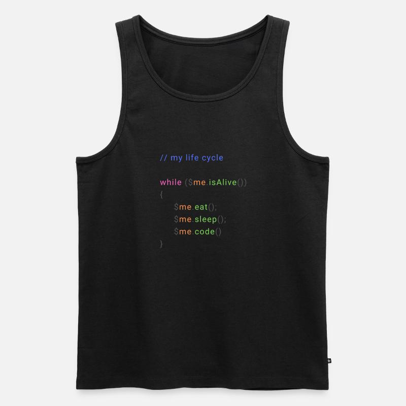my life cycle dev - Männer Premium Bio Tank Top - Schwarz