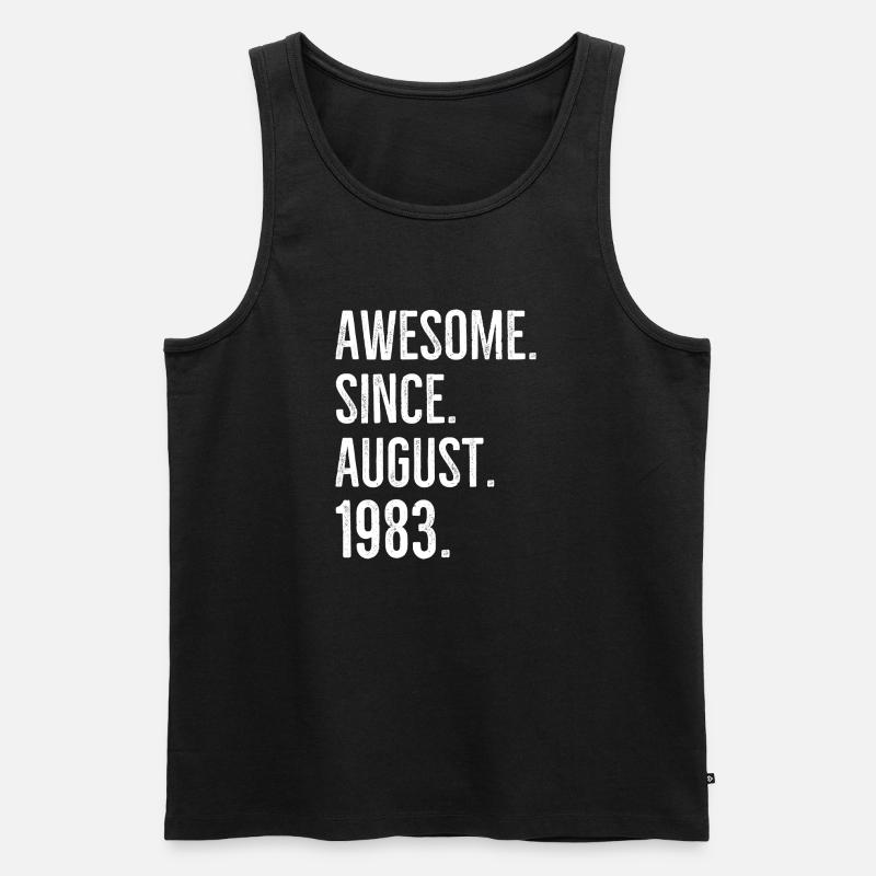 Großartig seit August 1983 - Männer Premium Bio Tank Top - Schwarz
