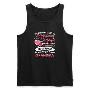 Perfekte Mamy - Männer Premium Bio Tank Top - Schwarz - Vorne - AI Model Male 178 light (178cm)