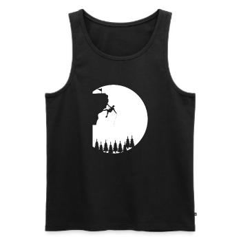 Bouldern Klettern Climbing - Männer Premium Bio Tank Top - Schwarz - Vorne - AI Model Male 178 light (178cm)