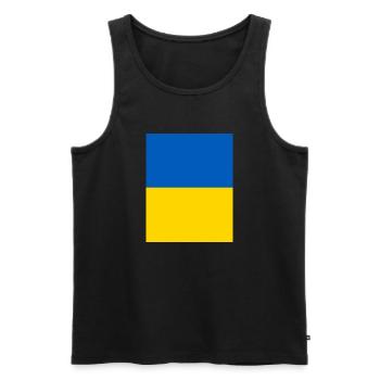 Ukraine - Débardeur bio Premium Homme - noir - Devant - AI Model Male 178 light (178cm)