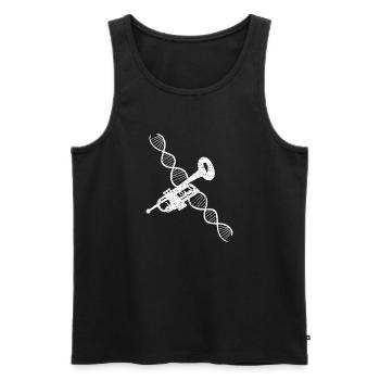 Trompete lustiger Musik Spruch Musiker Instrument - Männer Premium Bio Tank Top - Schwarz - Vorne - Michal (187cm)