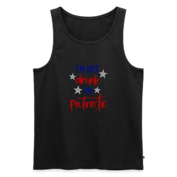 Im Not Drunk I m Patriotic 4th of July - Men's Premium Organic Tank Top - black - Front - Michal (187cm)