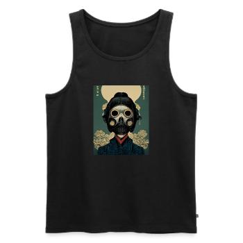 Gas Mask Japanese - Men's Premium Organic Tank Top - black - Front - Michal (187cm)