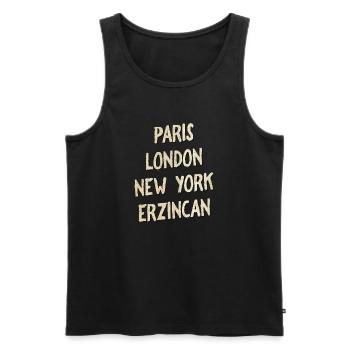 Erzincan - Männer Premium Bio Tank Top - Schwarz - Vorne - Michal (187cm)