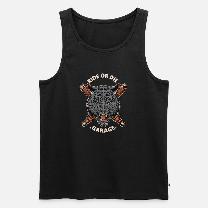 Reiten oder sterben - Männer Premium Bio Tank Top - Schwarz