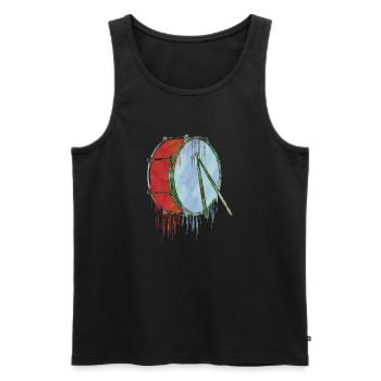 drum ink - Men's Premium Organic Tank Top - black - Front - Michal (187cm)