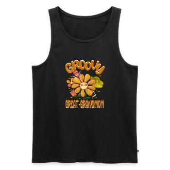 Groovy Arrière-grand-mère Famille assortie vintage - Débardeur bio Premium Homme - noir - Devant - Michal (187cm)