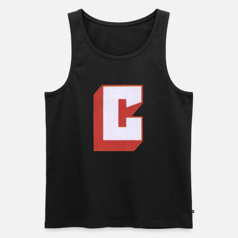 Buchstabe C - Männer Premium Bio Tank Top - Schwarz