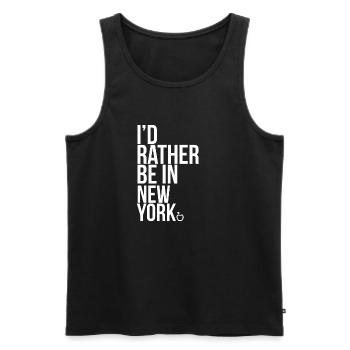 New York - Männer Premium Bio Tank Top - Schwarz - Vorne - Michal (187cm)