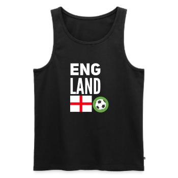 Angleterre de football - Débardeur bio Premium Homme - noir - Devant - Michal (187cm)