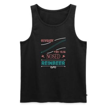 Bubaprints Santa Funny Fun Christmas Tree Mignon - Débardeur bio Premium Homme - noir - Devant - Michal (187cm)