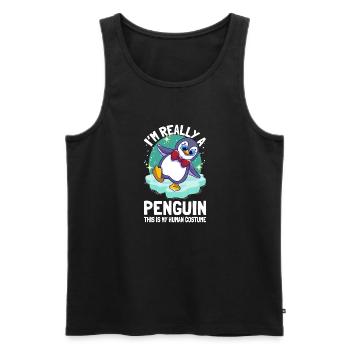 Pingouins Je suis vraiment un pingouin Mignon Pingouin - Débardeur bio Premium Homme - noir - Devant - Michal (187cm)