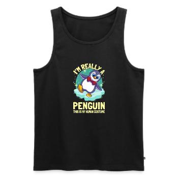 Pingouins Je suis vraiment un pingouin Mignon Pingouin - Débardeur bio Premium Homme - noir - Devant - Michal (187cm)