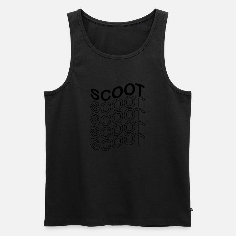 E-Scooter E-Roller Scooter - Männer Premium Bio Tank Top - Schwarz