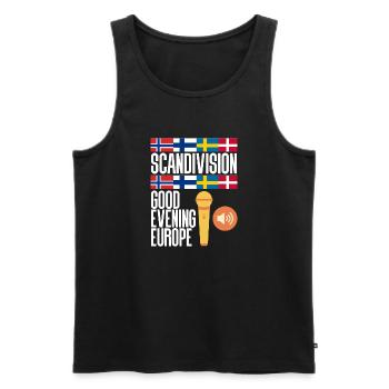 Eurovision Schweden Norwegen Dänemark Finnland - Männer Premium Bio Tank Top - Schwarz - Vorne - AI Model Male 178 light (178cm)
