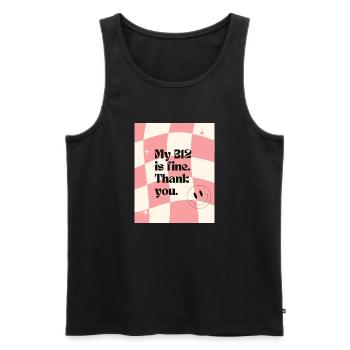B12 - Männer Premium Bio Tank Top - Schwarz - Vorne - Michal (187cm)