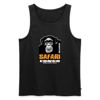 Congo - Chimpanzees - Men's Premium Organic Tank Top - black - Front - Michal (187cm)