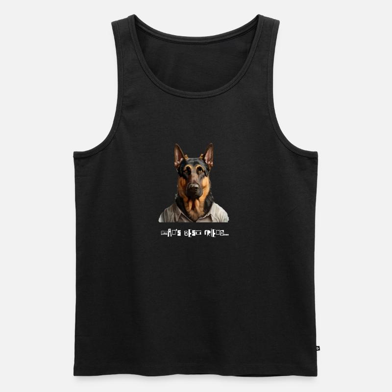 Der beste Freund des Menschen - Männer Premium Bio Tank Top - Schwarz