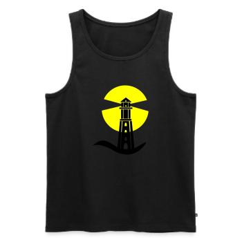 Phare 01 - Débardeur bio Premium Homme - noir - Devant - Michal (187cm)