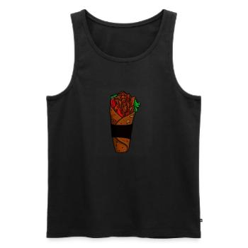 Döner Kebap - Débardeur bio Premium Homme - noir - Devant - AI Model Male 178 light (178cm)