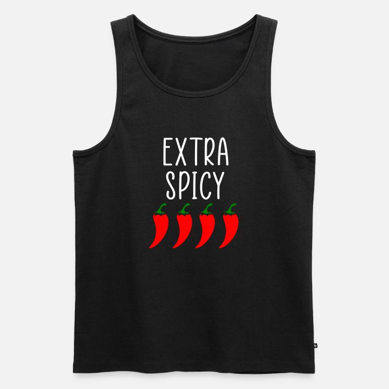 Extra scharf - Männer Premium Bio Tank Top - Schwarz