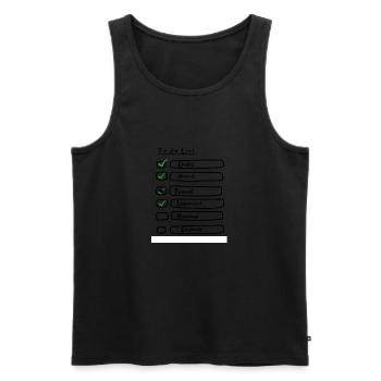 To Do List de la vie - Débardeur bio Premium Homme - noir - Devant - Michal (187cm)