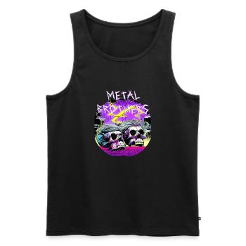Metal Brothers Skulls - Männer Premium Bio Tank Top - Schwarz - Vorne - Michal (187cm)