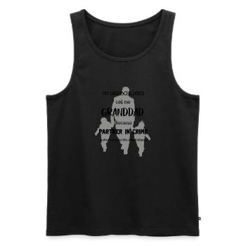 Bad Influence Granddad tee shirt - Men's Premium Organic Tank Top - black - Front - AI Model Male 178 light (178cm)