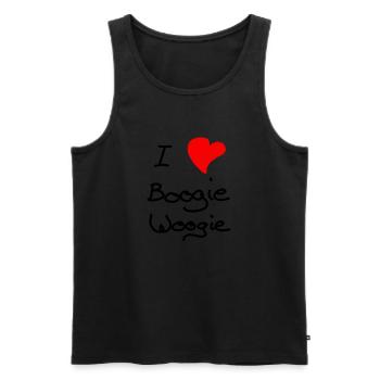 Boogiewoogielove - Männer Premium Bio Tank Top - Schwarz - Vorne - Michal (187cm)