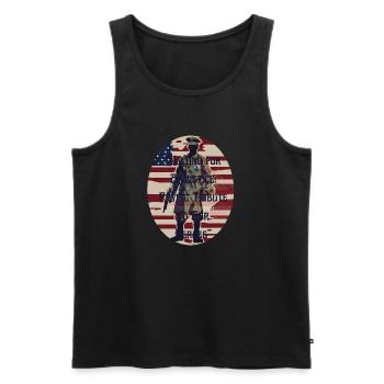Veteranen, Veteranen, Waffenstillstand. - Männer Premium Bio Tank Top - Schwarz - Vorne - AI Model Male 178 light (178cm)