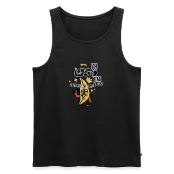 ICH BIN IM ENERGIESPARMODUS - Männer Premium Bio Tank Top - Schwarz - Vorne - Michal (187cm)