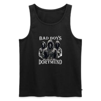 Bad Boys Dortmund pour les Ultras et les fans de Dortmund - Débardeur bio Premium Homme - noir - Devant - Michal (187cm)