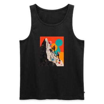 Collage für ein paar Kletterer - Männer Premium Bio Tank Top - Schwarz - Vorne - Michal (187cm)