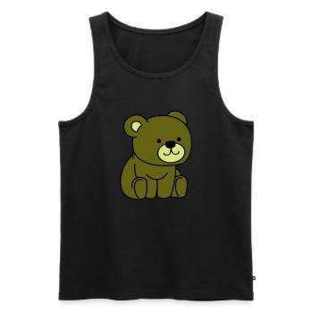 nounours - Débardeur bio Premium Homme - noir - Devant - Michal (187cm)