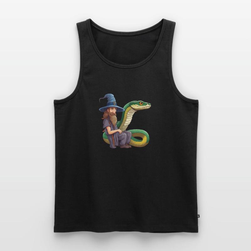 Sorcier Serpent Anaconda Serpent Boa Python Débardeur bio Premium Homme
