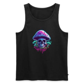 Mushroom / Mushroom / Meadow / Forest / Goa / Psy - Men's Premium Organic Tank Top - black - Front - Michal (187cm)