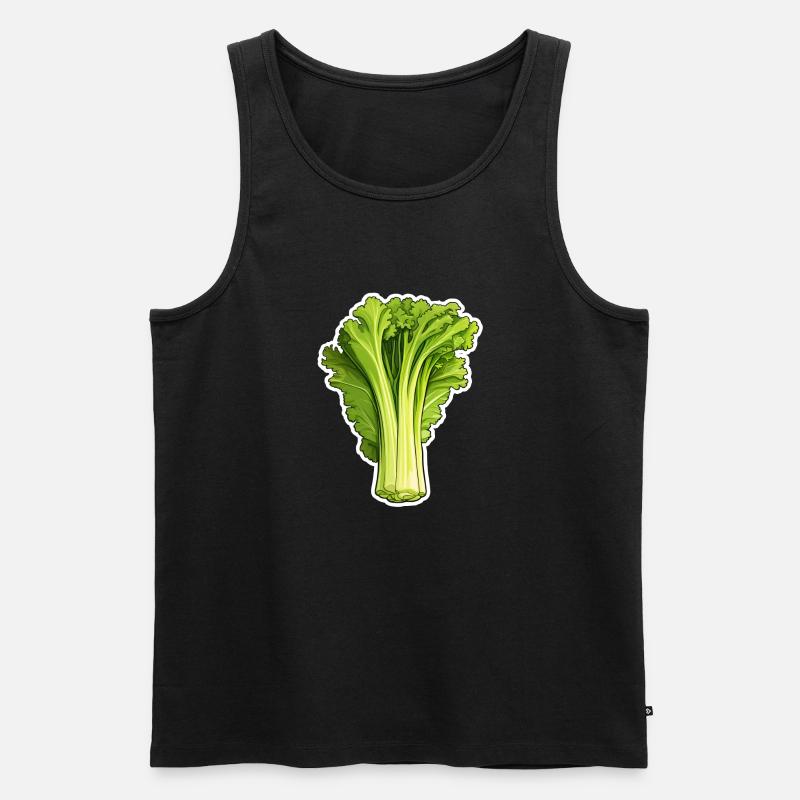 Stangensellerie oder Staudensellerie - Männer Premium Bio Tank Top - Schwarz