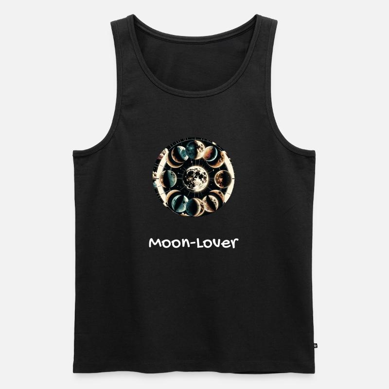 Moon-lover - Männer Premium Bio Tank Top - Schwarz