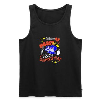 Punk Rebellion Messy Spirit Anarchy Revolution - Männer Premium Bio Tank Top - Schwarz - Vorne - Michal (187cm)