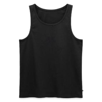 Dried flowers black - Men's Premium Organic Tank Top - black - Front - Michal (187cm)