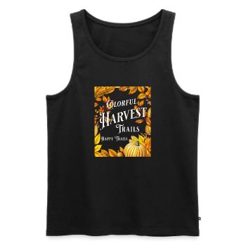 Autumn Fall Adventure Harvest Journey Nature's - Men's Premium Organic Tank Top - black - Front - Michal (187cm)