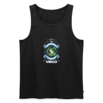 Zodiac Horoscope Astrology Constellations Virgo - Männer Premium Bio Tank Top - Schwarz - Vorne - AI Model Male 178 light (178cm)