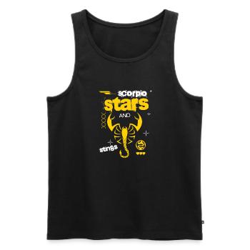 Zodiac Horoscope Astrology Constellation Scorpio - Männer Premium Bio Tank Top - Schwarz - Vorne - AI Model Male 178 light (178cm)