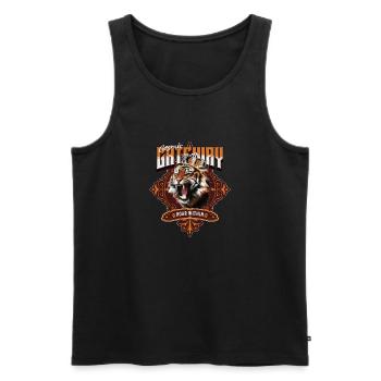 Roaring Lion Tiger Animal Lover Nature Jungle King - Männer Premium Bio Tank Top - Schwarz - Vorne - AI Model Male 178 light (178cm)