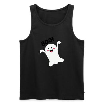 geist 01 - Männer Premium Bio Tank Top - Schwarz - Vorne - AI Model Male 178 light (178cm)