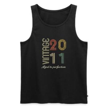 13 Year Old Birthday Gift - 2011 - Men's Premium Organic Tank Top - black - Front - Michal (187cm)