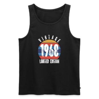 Jahrgang 1968 Limitierte Auflage - Männer Premium Bio Tank Top - Schwarz - Vorne - Michal (187cm)