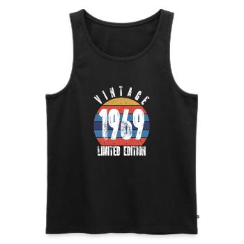 Vintage 1969 Limited Edition - Débardeur bio Premium Homme - noir - Devant - Michal (187cm)