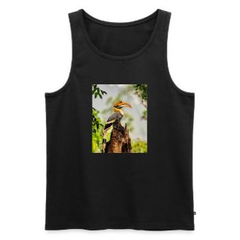 Great hornbill Bird - Men's Premium Organic Tank Top - black - Front - Michal (187cm)